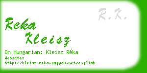 reka kleisz business card